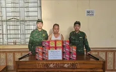 Bắt giữ đối tượng vận chuyển pháo nổ trái phép qua biên giới