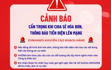 Cảnh báo rủi ro khi đăng hóa đơn tiền điện lên mạng
