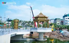 Cận cảnh công trình đập dâng sông Tô Lịch với đài quan sát độc đáo