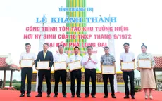 Quảng Trị: Khánh thành công trình Khu tưởng niệm 16 Thanh niên xung phong
