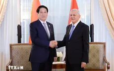 Chủ tịch nước Lương Cường gặp Tổng thống Iraq Abdul Latif Rashid