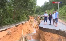 Sạt lở nghiêm trọng nhiều tuyến đường do ảnh hưởng bão số 10