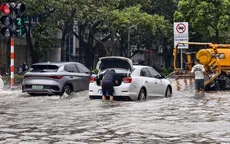 Bão Matmo khiến nhiều tuyến phố ở Quảng Tây (Trung Quốc) ngập sâu