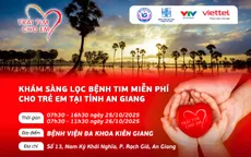 Khám sàng lọc miễn phí bệnh tim bẩm sinh cho trẻ tại tỉnh An Giang