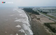 Ninh Bình: Bờ kè tiền tỷ tan hoang sau mưa bão