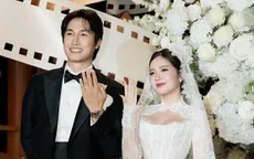 Cận cảnh nhẫn cưới full kim cương của cặp đôi phim VTV Đình Tú - Ngọc Huyền