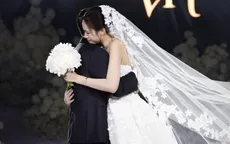 Đỗ Thị Hà nhiều lần rơi nước mắt trong đám cưới, Hoàng Thùy bắt được hoa cưới