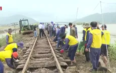 Hơn 1.000 nhân lực căng mình sửa chữa tuyến đường sắt Bắc - Nam sau lũ