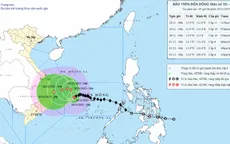 Bão số 15 di chuyển chậm, liên tục đổi hướng