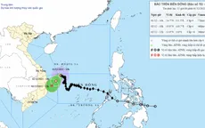 Bão số 15 ít di chuyển, hướng về bờ biển Gia Lai - Đắk Lắk