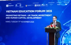 Lãnh đạo BIS Hà Nội phát biểu tại Diễn đàn Giáo dục Việt Nam 2025 trong khuôn khổ CSP Việt - Anh