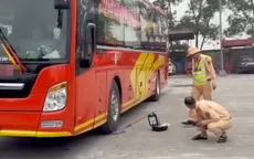 Lập biên bản xử lý xe khách chở vượt tải gần 215% trên cao tốc Bắc – Nam