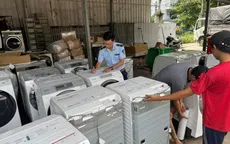 Phát hiện kho máy giặt, điều hòa không khí thuộc diện cấm nhập khẩu ở TP Hồ Chí Minh