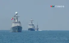 Tàu Hải quân Việt Nam cùng 8 nước rời cảng, bắt đầu diễn tập thực binh trên biển