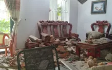 Cây cổ thụ bật gốc đè sập nhà dân