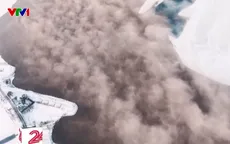 Khói băng ngoạn mục xuất hiện trên sông Hoàng Hà (Trung Quốc)