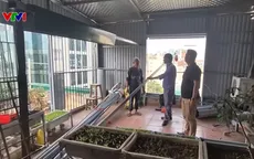 Chồng tầng trái phép trên tầng thượng khu tập thể cũ ở Hà Nội