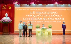 Trao bằng Tổ quốc ghi công liệt sĩ hy sinh tại quần đảo Trường Sa