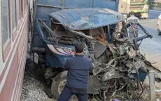 Va chạm giữa tàu hỏa và ô tô tải tại Hải Phòng, hai người bị thương