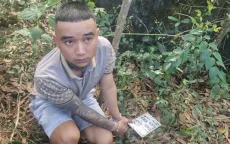 Gắn biển số giả vào xe máy của vợ đi cướp giật tiệm vàng