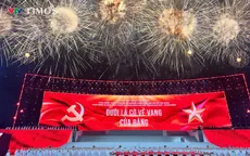 Rực rỡ pháo hoa chào mừng thành công Đại hội XIV của Đảng tại SVĐ Quốc gia Mỹ Đình