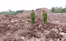 Biến đất nông nghiệp thành bãi rác xây dựng, nhóm đối tượng bị khởi tố