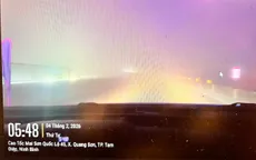 Cảnh báo: Tạm thời cấm đường trên cao tốc Pháp Vân - Nghi Sơn do sương mù dày đặc