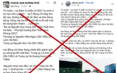 Cảnh báo: Thông tin "3 chiến sĩ CSGT hy sinh trên cao tốc" là sai sự thật