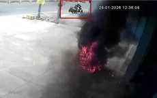 Mâu thuẫn cá nhân, người đàn ông ném chai xăng gây cháy xe tải