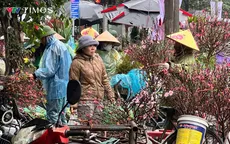 Hối hả mưu sinh dưới làn mưa rét ngày giáp Tết ở Hà Nội