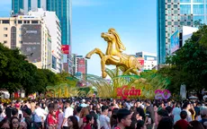 Sắc xuân rộn ràng trên thành phố mang tên Bác