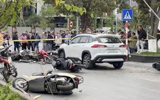 Công an Hải Phòng thông tin nguyên nhân vụ ô tô tông hàng loạt xe máy đang chờ đèn đỏ