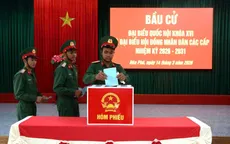 Cán bộ, chiến sĩ các đơn vị biên giới Đắk Lắk hoàn thành bầu cử sớm