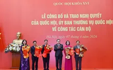 Chủ tịch Quốc hội Trần Thanh Mẫn dự Lễ công bố và trao Nghị quyết về công tác cán bộ