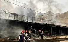 Cháy lớn tại khu đô thị ở Bắc Ninh, 7 ki-ốt bị thiêu rụi