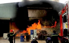 Cháy bồn hút bụi xưởng gỗ ở TP Hồ Chí Minh kèm tiếng nổ