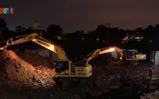 Thi công xuyên đêm dự án chống ngập ở trung tâm thủ đô
