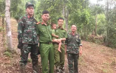 Thái Nguyên: Tìm thấy bé trai 3 tuổi mất tích sau 14 tiếng xuyên đêm rà soát núi rừng