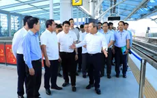Bí thư Thành ủy Hà Nội kiểm tra vận hành Metro Nhổn - Cầu Giấy và tiến độ ga ngầm S12