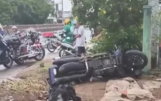 Xe mô tô phân khối lớn gặp nạn khi đi cùng đoàn, 2 cha con thương vong