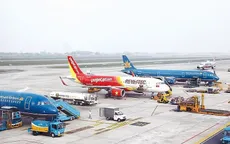 Nhiều chuyến bay tại Nội Bài tạm dừng hoạt động do diều thả gần sân bay