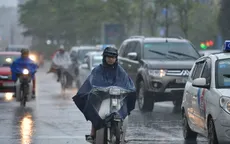 Chiều tối nay, vùng núi Bắc Bộ mưa dông, có nơi trên 70mm