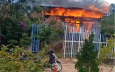 Cháy lớn thiêu rụi hoàn toàn căn nhà ở Lâm Đồng