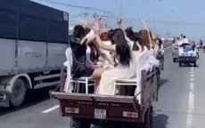 Phạt 4 tài xế xe ba bánh đưa dâu vi phạm giao thông, tịch thu 3 phương tiện