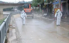 Cao Bằng phun khử khuẩn sau mưa lũ