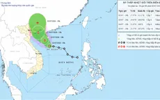 Áp thấp nhiệt đới giật cấp 9 trên vùng biển đặc khu Hoàng Sa