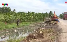 Chưa kịp thi công hoàn chỉnh, mặt bằng Đường tỉnh 878 (Đồng Tháp) đã biến dạng