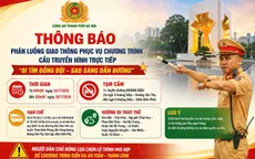 Hà Nội: Phân luồng giao thông phục vụ cầu truyền hình "Đi tìm đồng đội – Sao sáng dẫn đường"