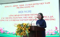 Công bố quyết định thành lập mới trường THCS Giảng Võ, Hà Nội