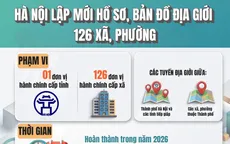 [Infographic] Hà Nội lập mới hồ sơ, bản đồ địa giới 126 xã, phường sau sắp xếp